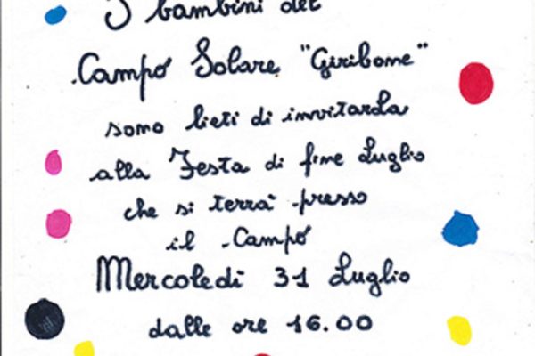 Campo Solare Giribone Savona Festa